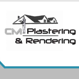 Company/TP logo - "C M PLASTERING RENDERING & BUILDING WORK"