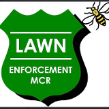 Company/TP logo - "LAWN ENFORCEMENT MCR LTD"