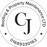 Company/TP logo - "CJ Roofing Roofing & Property"