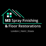 Company/TP logo - "M3 Spray Finishing & Floor Restorations"