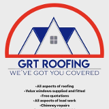 Company/TP logo - "GRT roofing"