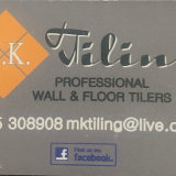 Company/TP logo - "MK Tiling"