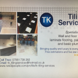 Company/TP logo - "TK Tiling Services"