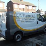 Company/TP logo - "J.C.Y. PLASTERING"