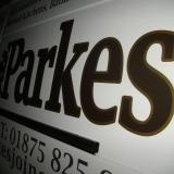 Company/TP logo - "StewartParkes joinery"