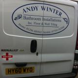 Company/TP logo - "ANDY WINTER BATHROOMS AND PLUMBING"