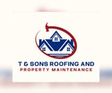 Company/TP logo - "T & Sons Roofing & Property Maintenance"