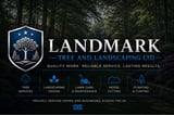 Company/TP logo - "Landmark tree and landscaping"