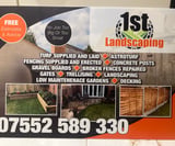 Company/TP logo - "1st Landscaping"
