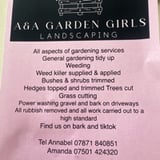 Company/TP logo - "A & A Garden Girls & Landscapes"