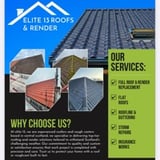 Company/TP logo - "Elite 13 Roofs & Render"