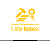 Company/TP logo - "Pristine Roofers & Landscapers"