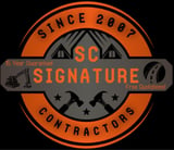 Company/TP logo - "Signature Contractors"