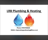 Company/TP logo - "LRB Plumbing and Heating"