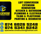 Company/TP logo - "Space-Wise Construction"
