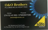 Company/TP logo - "O & O BROTHERS PLUMBING & HEATING"