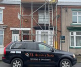 Company/TP logo - "F J Allan & Sons Roofing & Driveways"