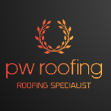 Company/TP logo - "PW Roofing"