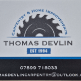 Company/TP logo - "Thomas Devlin Carpentry and Home Improvements"