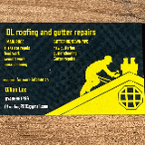 Company/TP logo - "DL ROOFING"