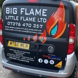 Company/TP logo - "Big Flame X M Tiling"