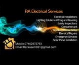Company/TP logo - "RA Electrical Services"