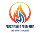 Company/TP logo - "PRESTIGIOUS PLUMBING AND MAINTENANCE LTD"