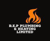 Company/TP logo - "R.E.P PLUMBING & HEATING LIMITED"