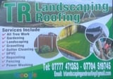 Company/TP logo - "TR Landscaping & Roofing"