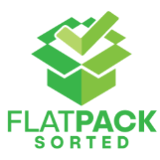 Company/TP logo - "Flat Pack Sorted"