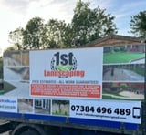 Company/TP logo - "1st Landscaping "