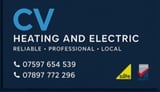 Company/TP logo - "CV heating and electric"