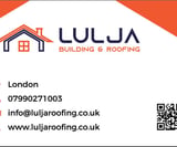 Company/TP logo - "LULJA ROOFING LTD"