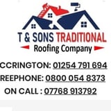 Company/TP logo - "T & Sons Traditional Roofing Ltd"
