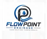 Company/TP logo - "Flow Point Drainage"