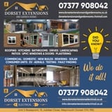 Company/TP logo - "DORSET EXTENSIONS & GARDEN ROOMS LIMITED"