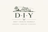 Company/TP logo - "DONT.INVOLVE.YOURSELF Landscape, Gardening & Maintenance"