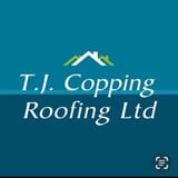 Company/TP logo - "Tj Copping Roofing Limited"