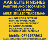 Company/TP logo - "AAR ELITE FINISHES"