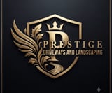 Company/TP logo - "Prestige Driveways & Landscapes"