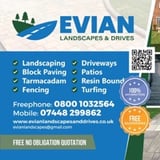 Company/TP logo - "Evian Landscapes & Drives"