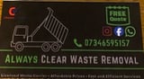 Company/TP logo - "Always clear waste removal "