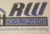 Company/TP logo - "RW DEVELOPMENTS BUILDING, GROUNDWORKS & LANDSCAPING LTD"