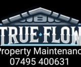 Company/TP logo - "True Flow Property Maintenance"