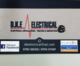 Company/TP logo - "D.K.E Electrical Services"