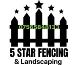 Company/TP logo - "FIVE STAR FENCING & LANDSCAPING"