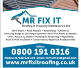 Company/TP logo - "Mr Fixit Roofing & Property Maintenance"