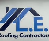 Company/TP logo - "LE ROOFING"