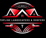 Company/TP logo - "Top Line Landscapers & Roofers"