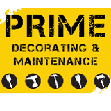 Company/TP logo - "Prime Decorating & Maintenance"